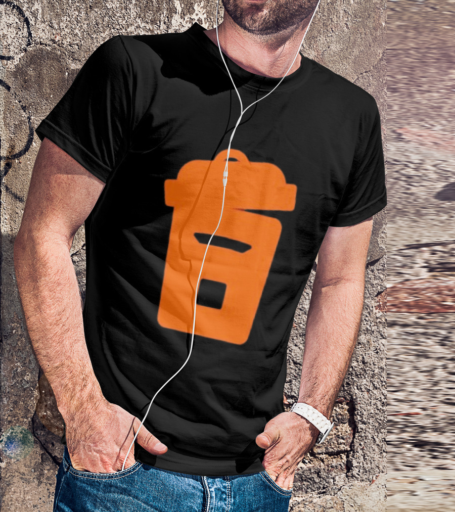 Orange Trash Can Garbage Bin Waste Basket T-Shirt