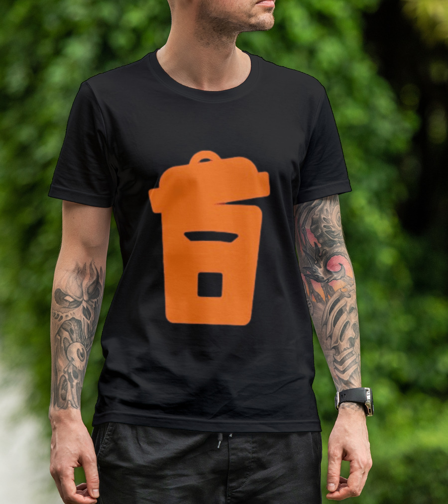 Orange Trash Can Garbage Bin Waste Basket T-Shirt