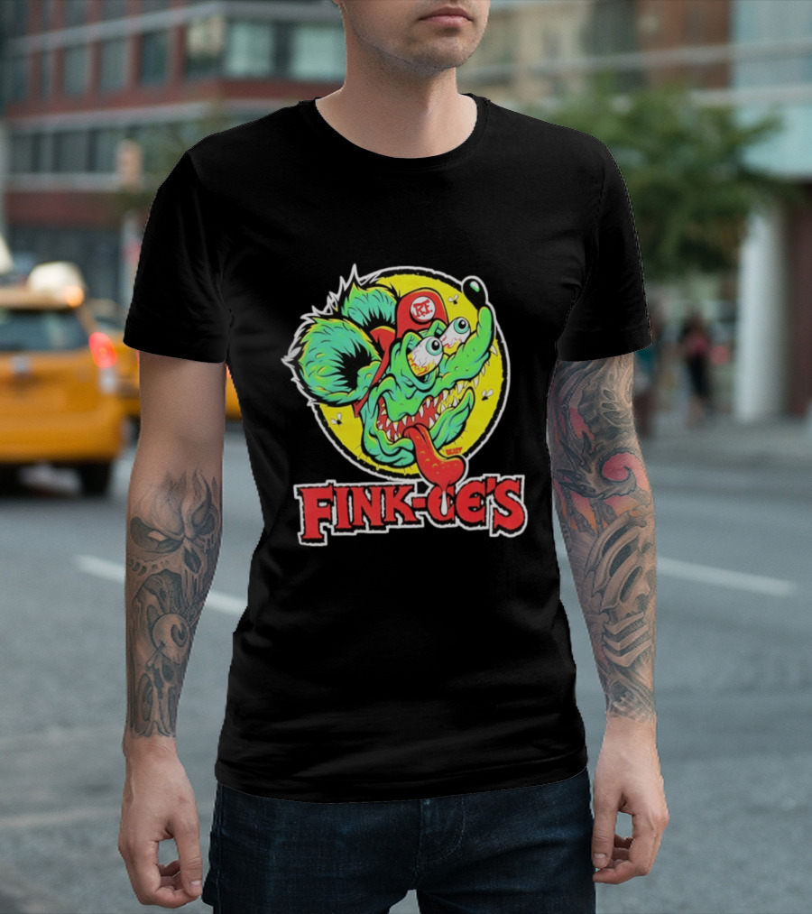 Fink Oe's Rat Fink RE Beast Ed Roth Hot Rod T-Shirt