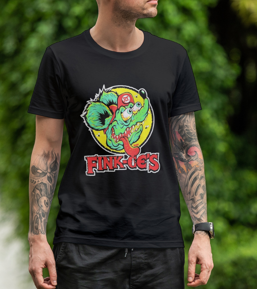 Fink Oe's Rat Fink RE Beast Ed Roth Hot Rod T-Shirt