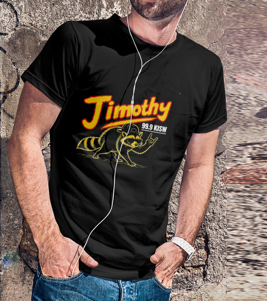 Jimothy 99.9 KISW Raccoon Rock Seattle Radio T-Shirt