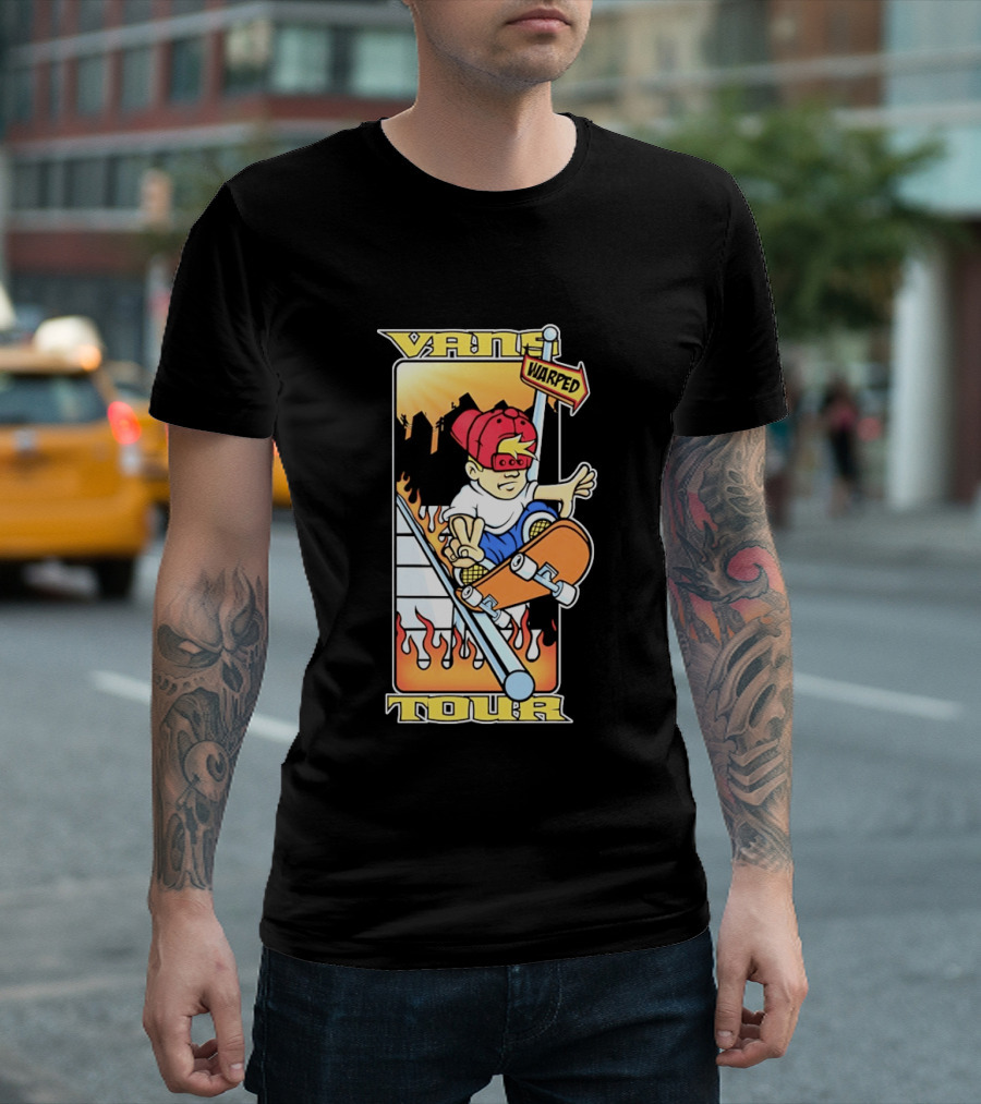 Vans Warped Tour Skater Punk Rock Skateboarding T-Shirt