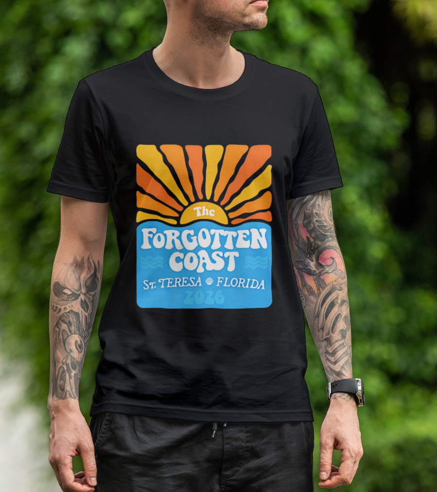 The Forgotten Coast St Teresa Florida 2026 Sunset Waves T-Shirt