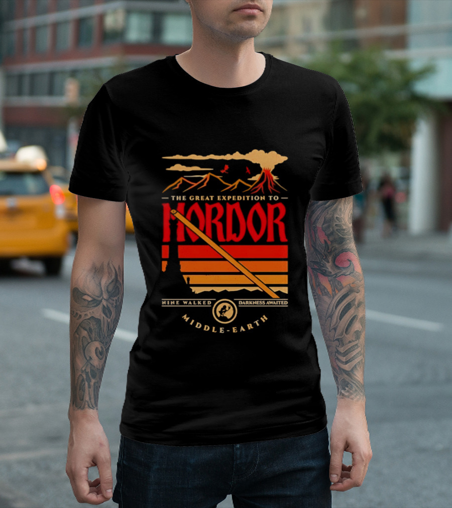 The Great Expedition To Mordor Middle Earth Journey Adventure Walking Challenge T-Shirt