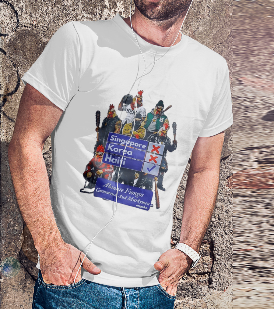 Ahsante Fiongos Goonmond Murkymen Haiti Rooster Crew T-Shirt