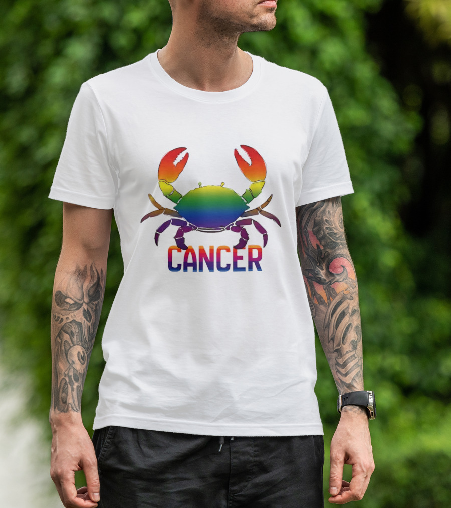 Cancer Rainbow Crab LGBT Pride T-Shirt