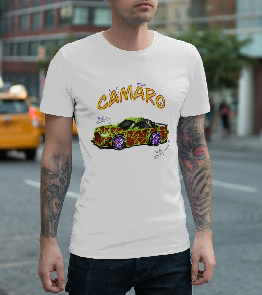 Camaro Big Engine Big Sound Vibrant Street T-Shirt