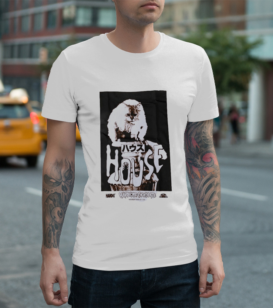 House Hardcore Chocolate Cult Classics Cat Horror T-Shirt