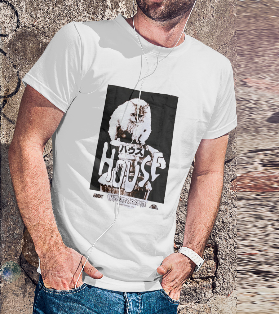 House Hardcore Chocolate Cult Classics Cat Horror T-Shirt
