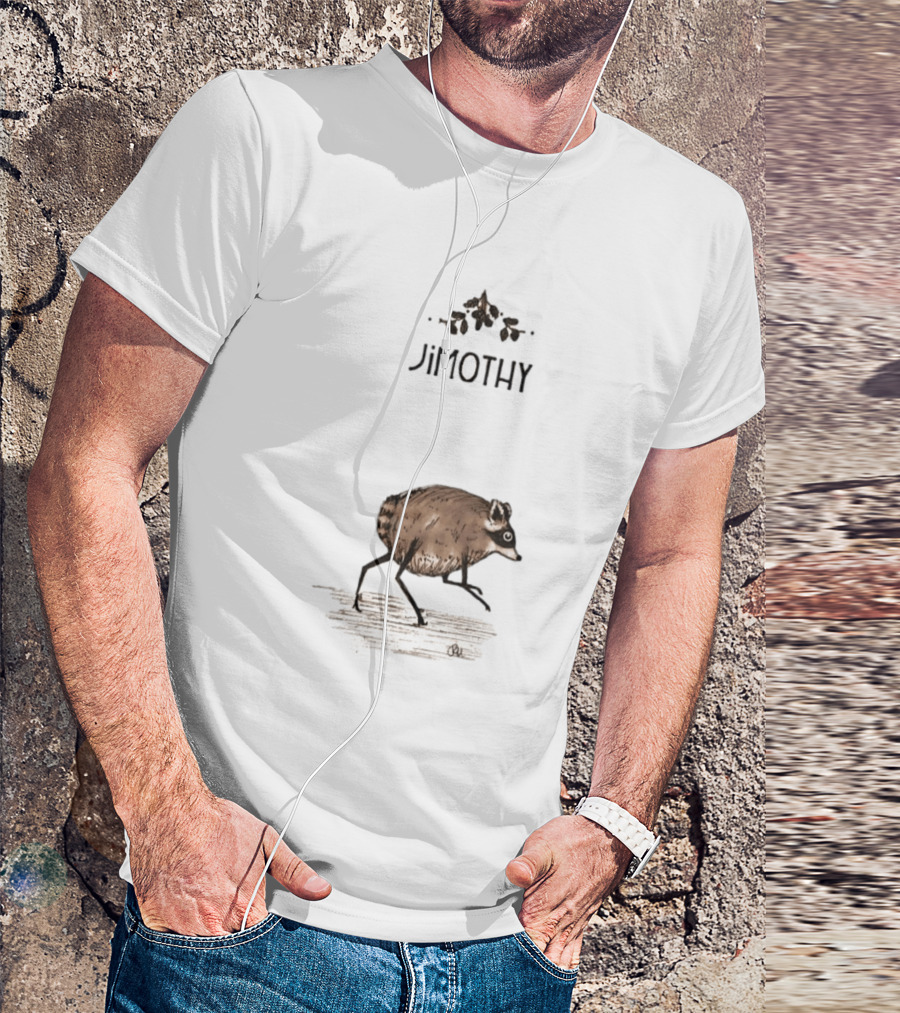 Jimothy Raccoon Vintage Style With Acorns T-Shirt