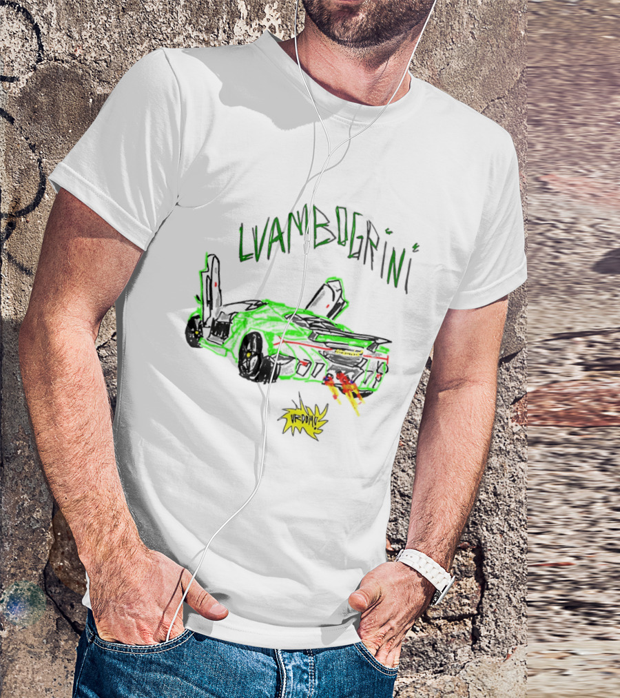 Lvambogrini Urdomo Sports Car Lamborghini Drawing T-Shirt