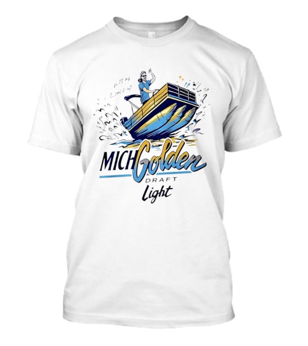Michelob Golden Draft Light Getting Tooned Up Boat Adventure T-Shirt