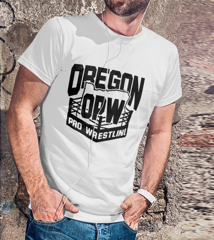 Oregon OPW Pro Wrestling Ring Map T-Shirt