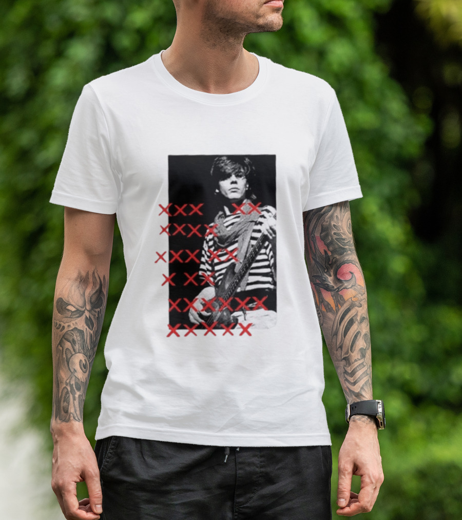 Simon Le Bon Duran Duran 80s Pop Striped T-Shirt