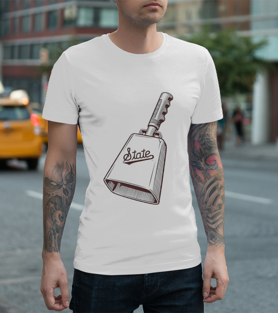 State Cowbell Mississippi State NCAA Football Logo College Game Day Fan Gear T-Shirt