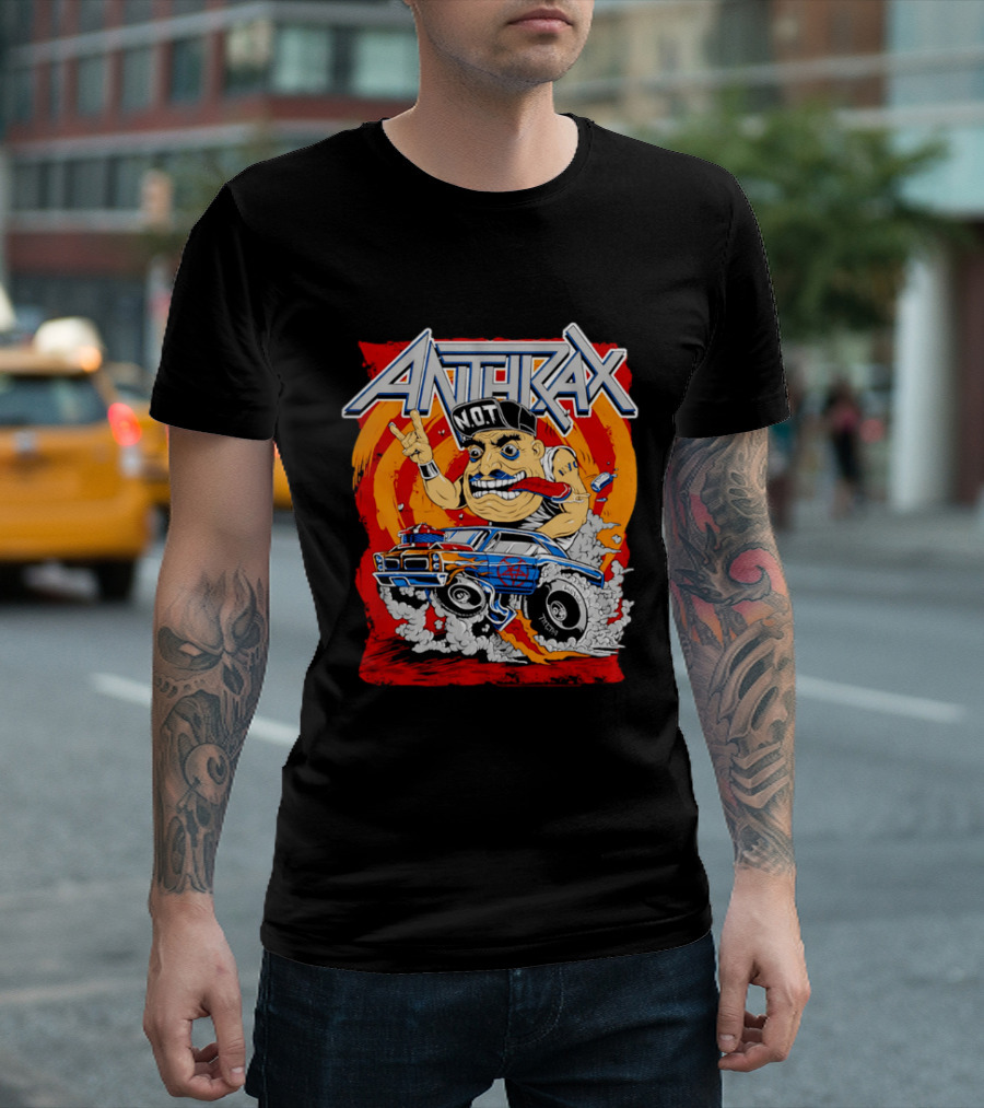 Anthrax N.O.T Muscle Car Ed Roth Style Illustration Monster Metal Rock T-Shirt