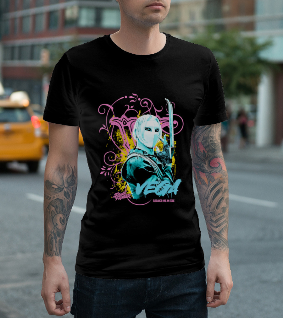 Fighter Vega Elegance Has An Edge Streetwear Warrior T-Shirt