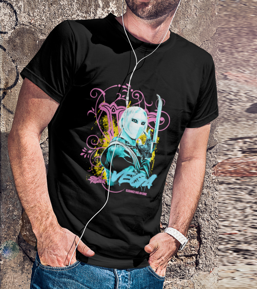 Fighter Vega Elegance Has An Edge Streetwear Warrior T-Shirt