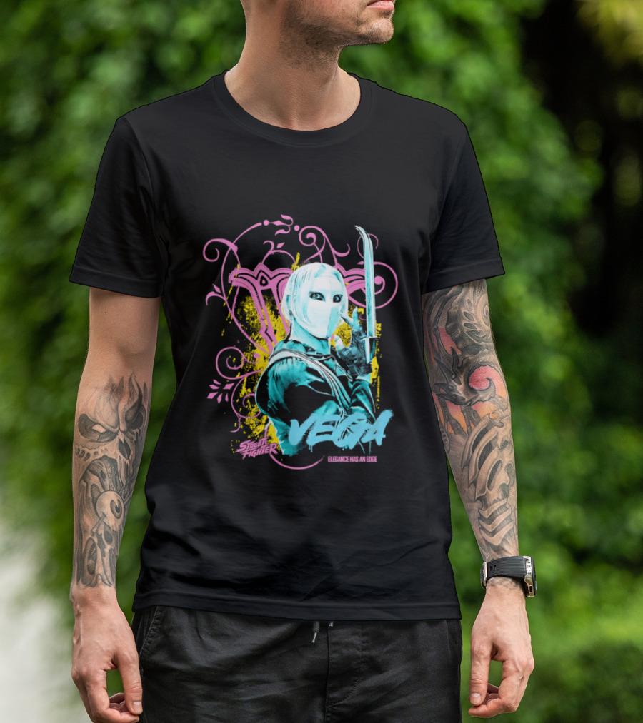 Fighter Vega Elegance Has An Edge Streetwear Warrior T-Shirt