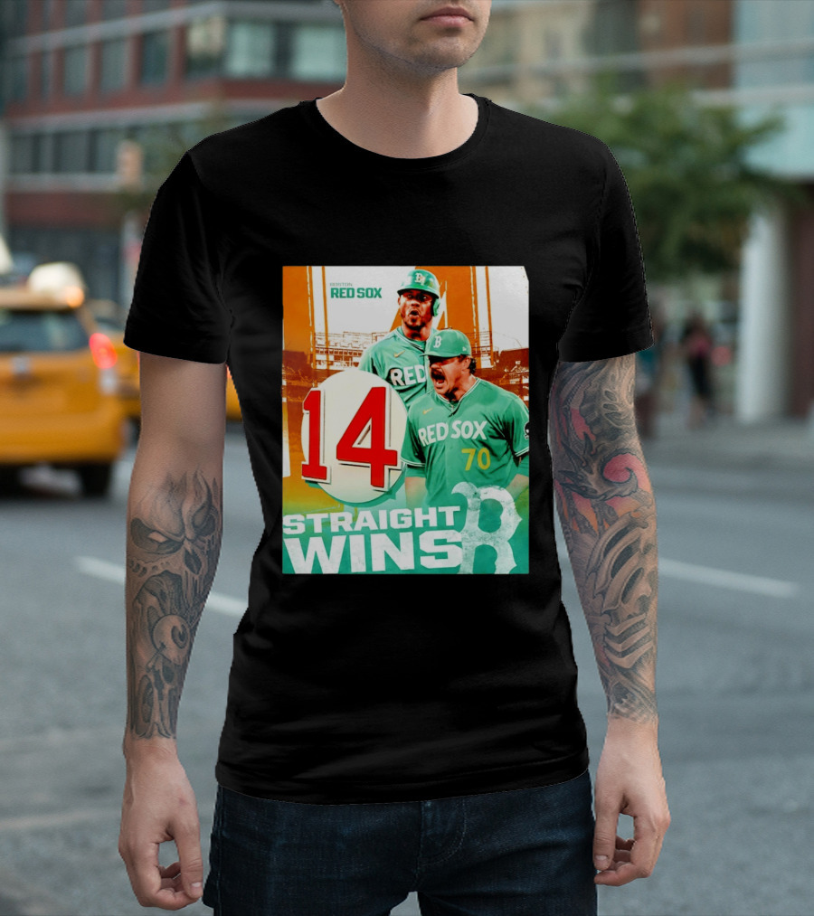 Boston Red Sox 14 Straight Wins Number 70 Celebration T-Shirt