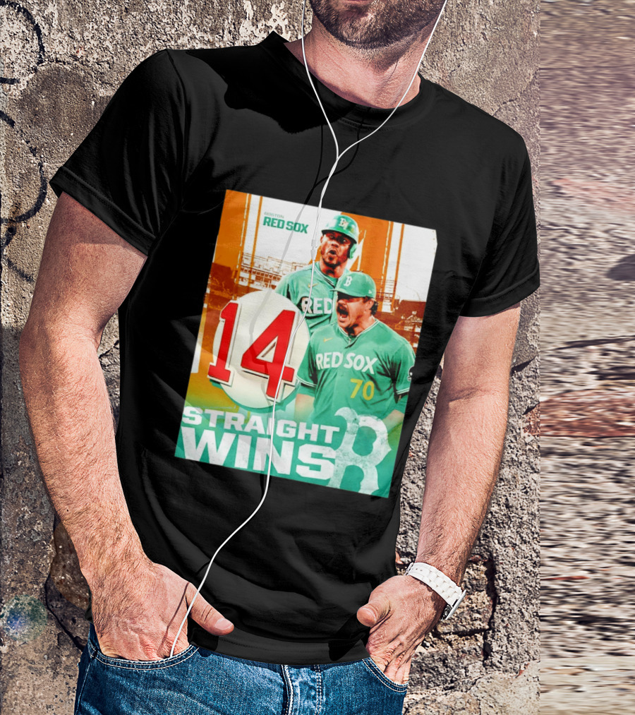 Boston Red Sox 14 Straight Wins Number 70 Celebration T-Shirt