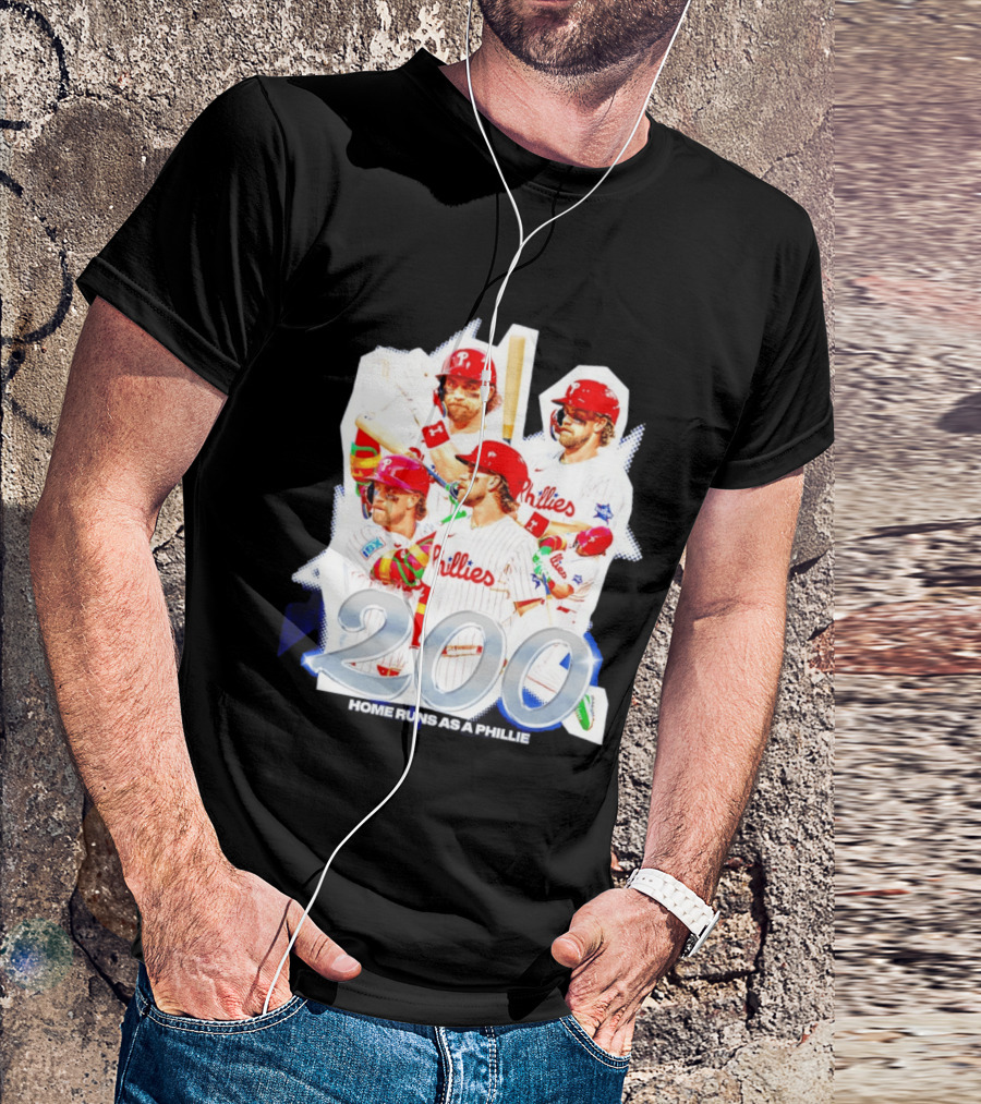 Honor Bryce Harper's Phillies 200 Home Runs T-Shirt