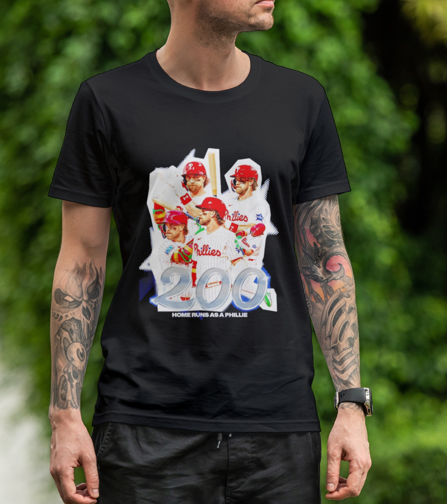 Honor Bryce Harper's Phillies 200 Home Runs T-Shirt