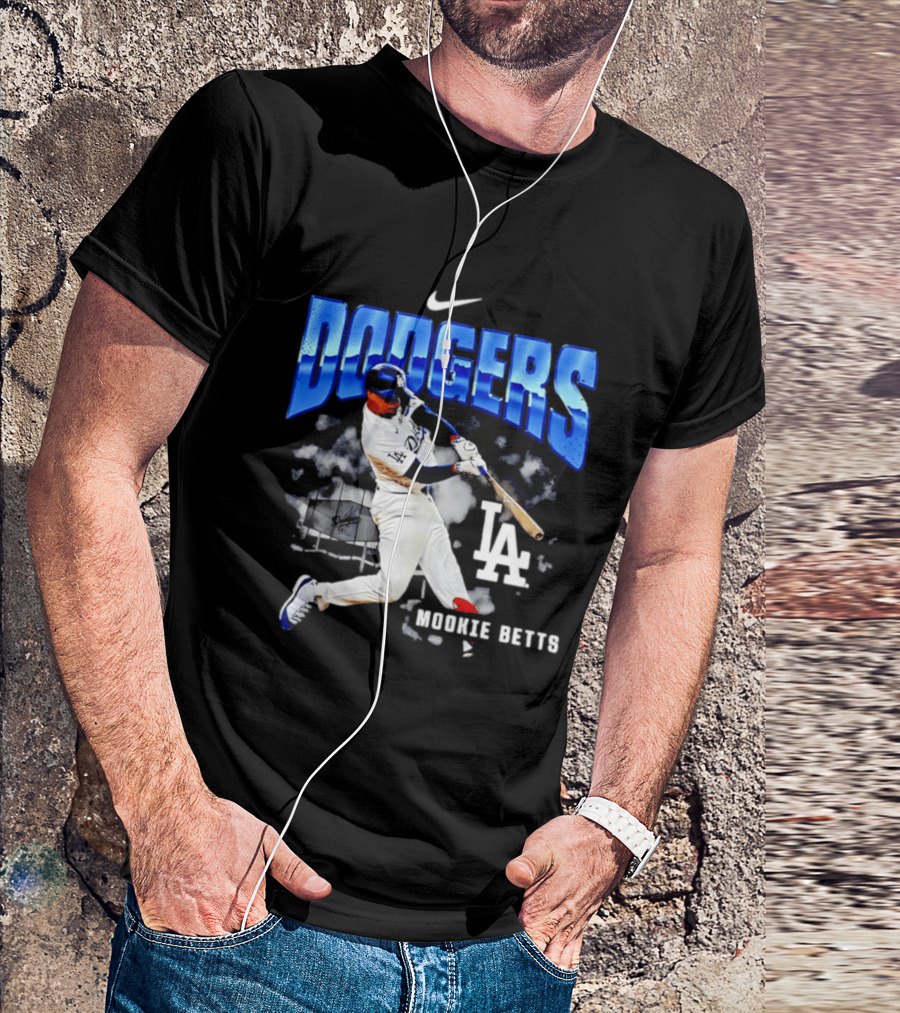 Nike Los Angeles Dodgers Mookie Betts Swing Action LA 2026 T-Shirt