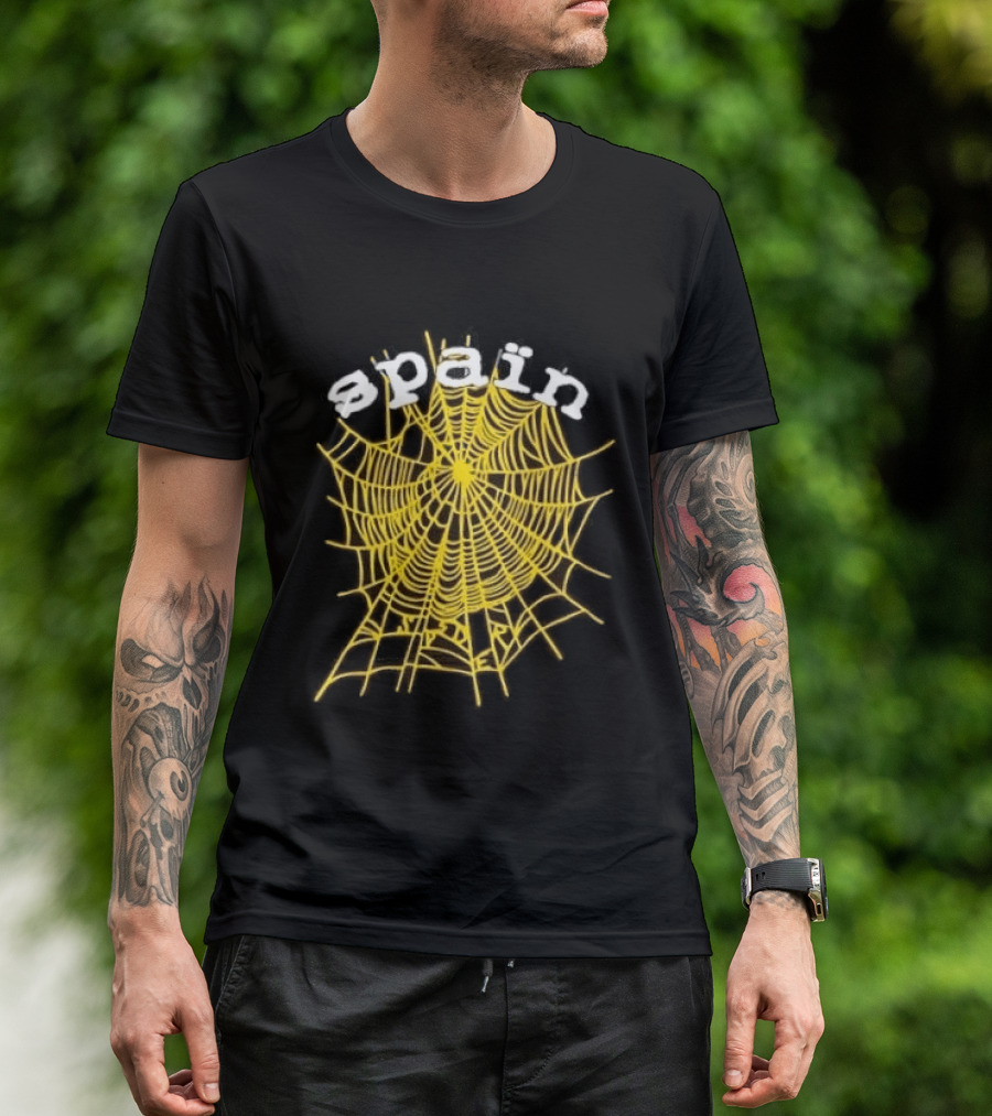Spain Web Spider Yellow Web T-Shirt