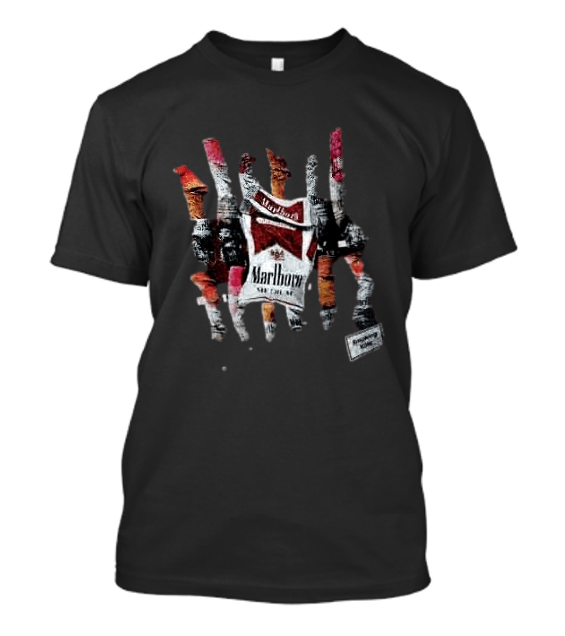 Marlboro Medium Cigarette Butts Collage Street T-Shirt