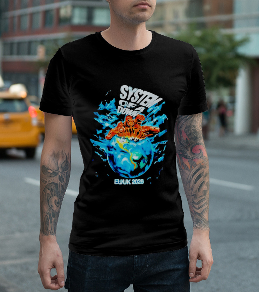 System Of A Down Crushing Hand Earth EU UK 2026 T-Shirt