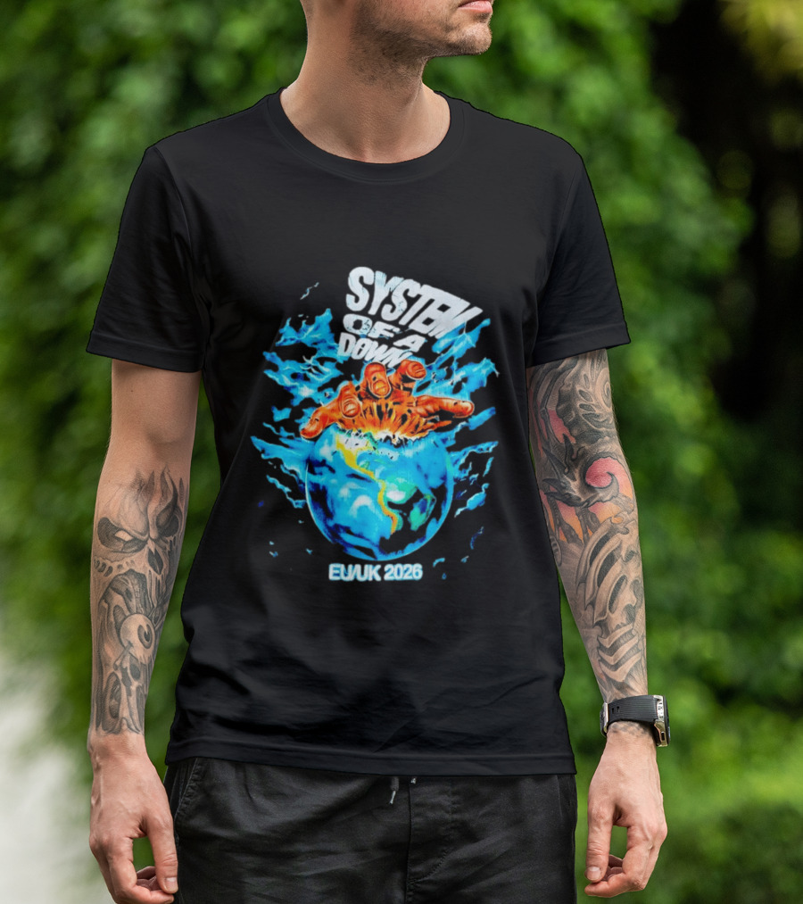 System Of A Down Crushing Hand Earth EU UK 2026 T-Shirt
