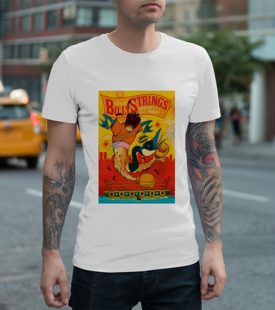 Billy Strings Boston MA July 21 2026 Greatest Show Of All Time Boxing Duck With Gloves T-Shirt