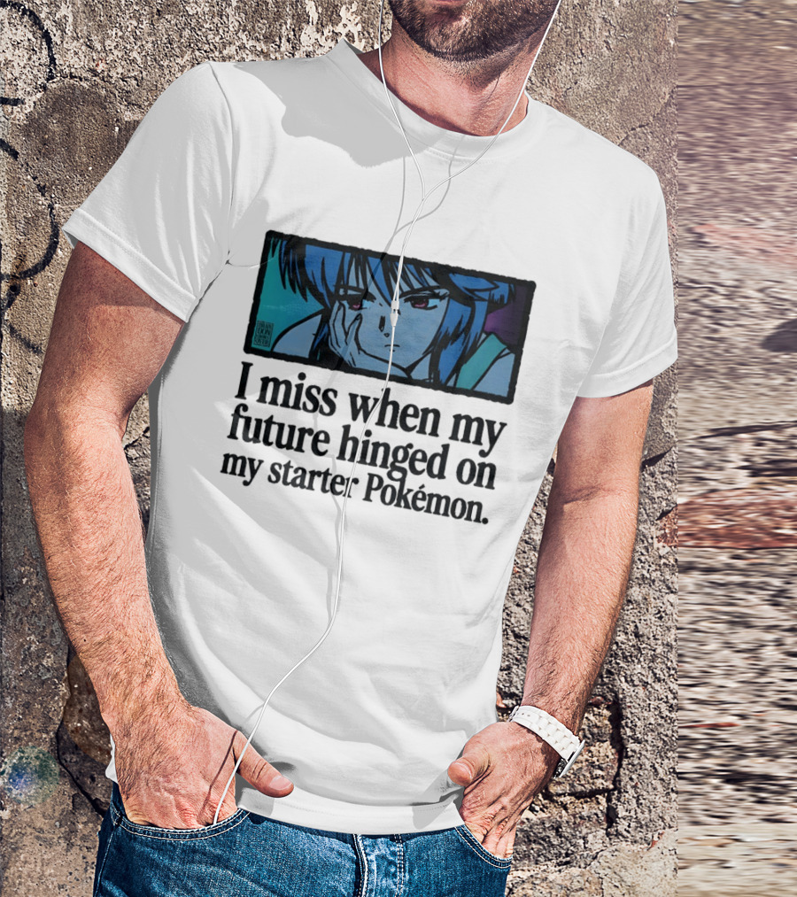 Motoko Kusanagi Ghost In The Shell I Miss When My Future Hinged On My Starter Pokémon T-Shirt