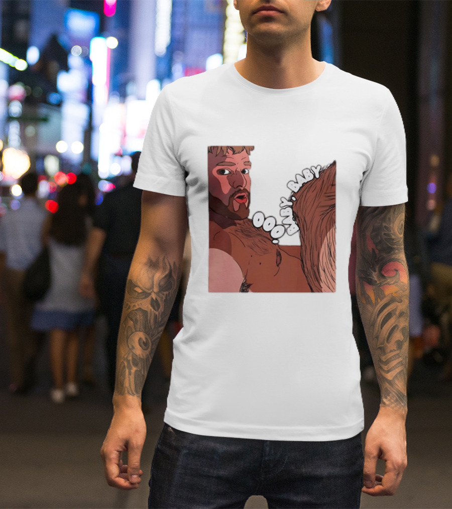 Ooo Baby Bearded Man Illustrated Expression T-Shirt