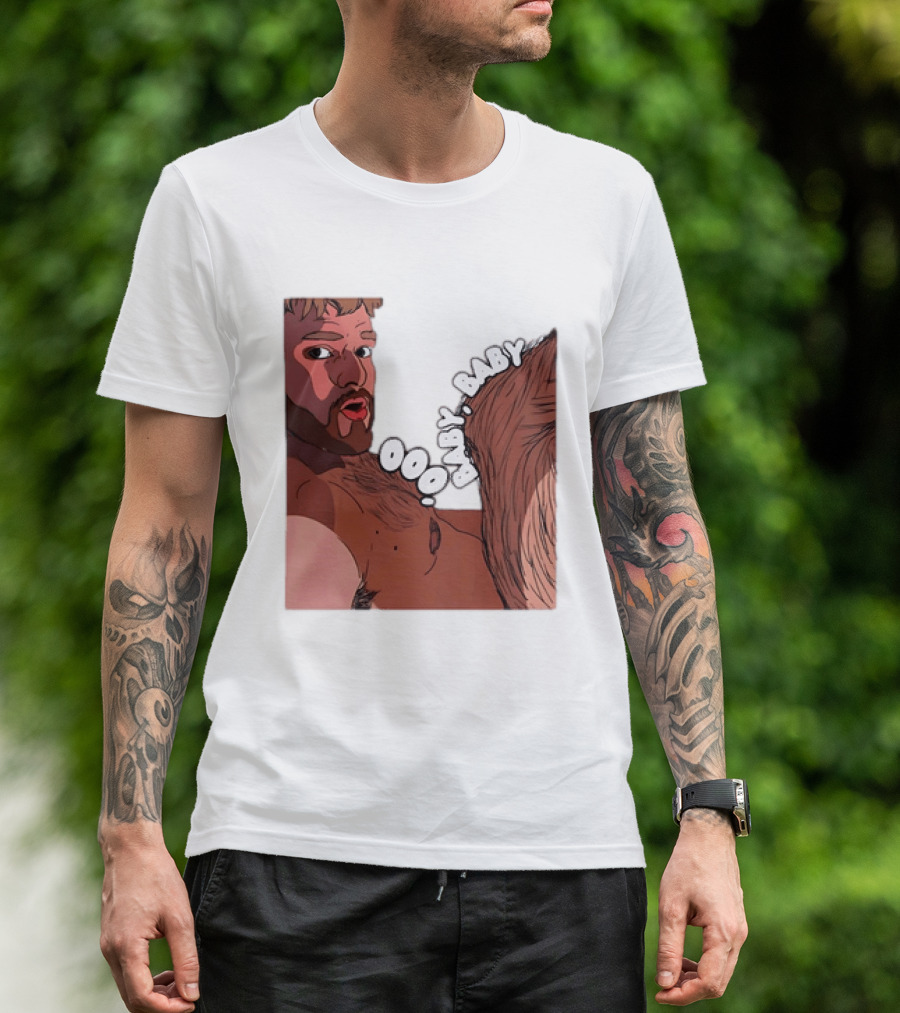 Ooo Baby Bearded Man Illustrated Expression T-Shirt