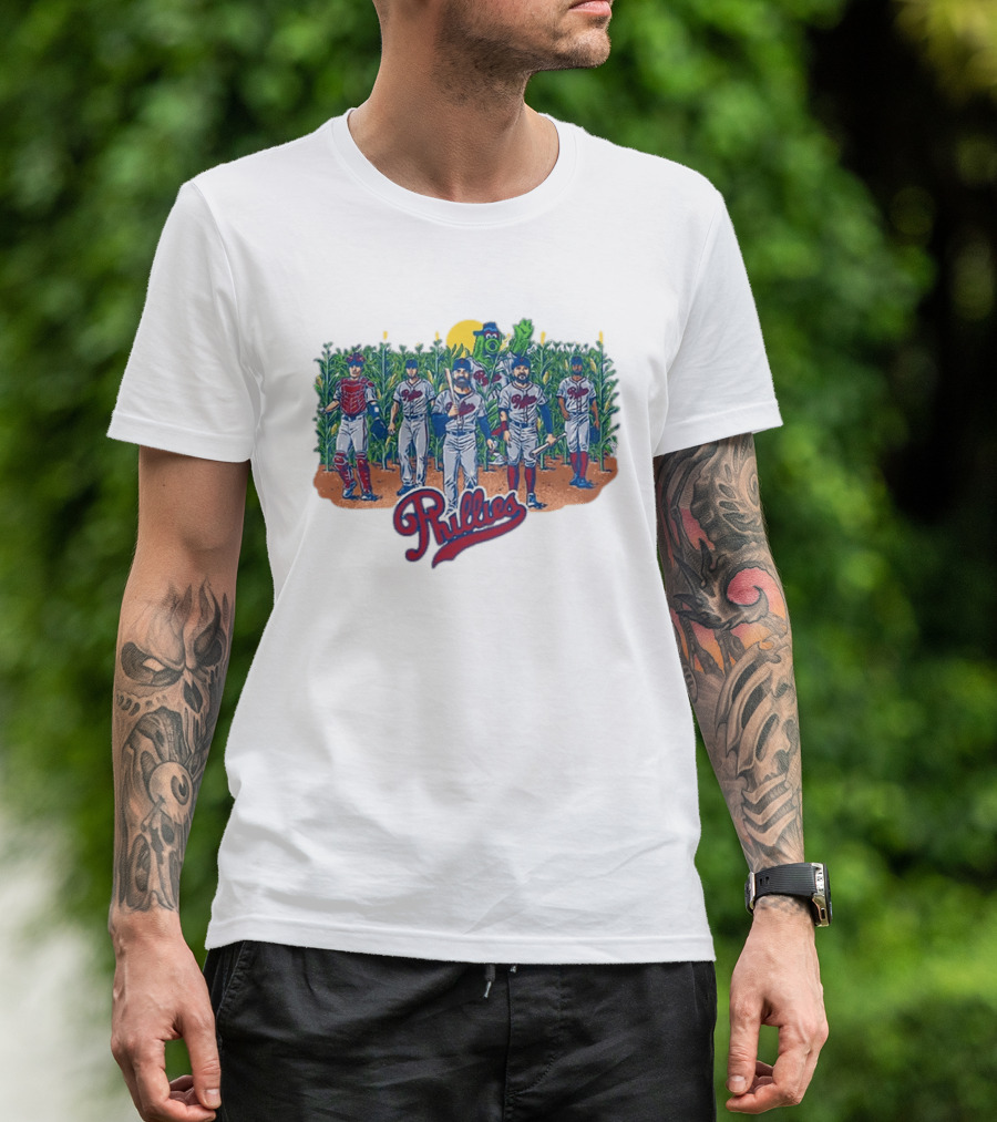 Phillies Field Of Dreams 2026 Players Cornfield Mascot Phillies T-Shirt