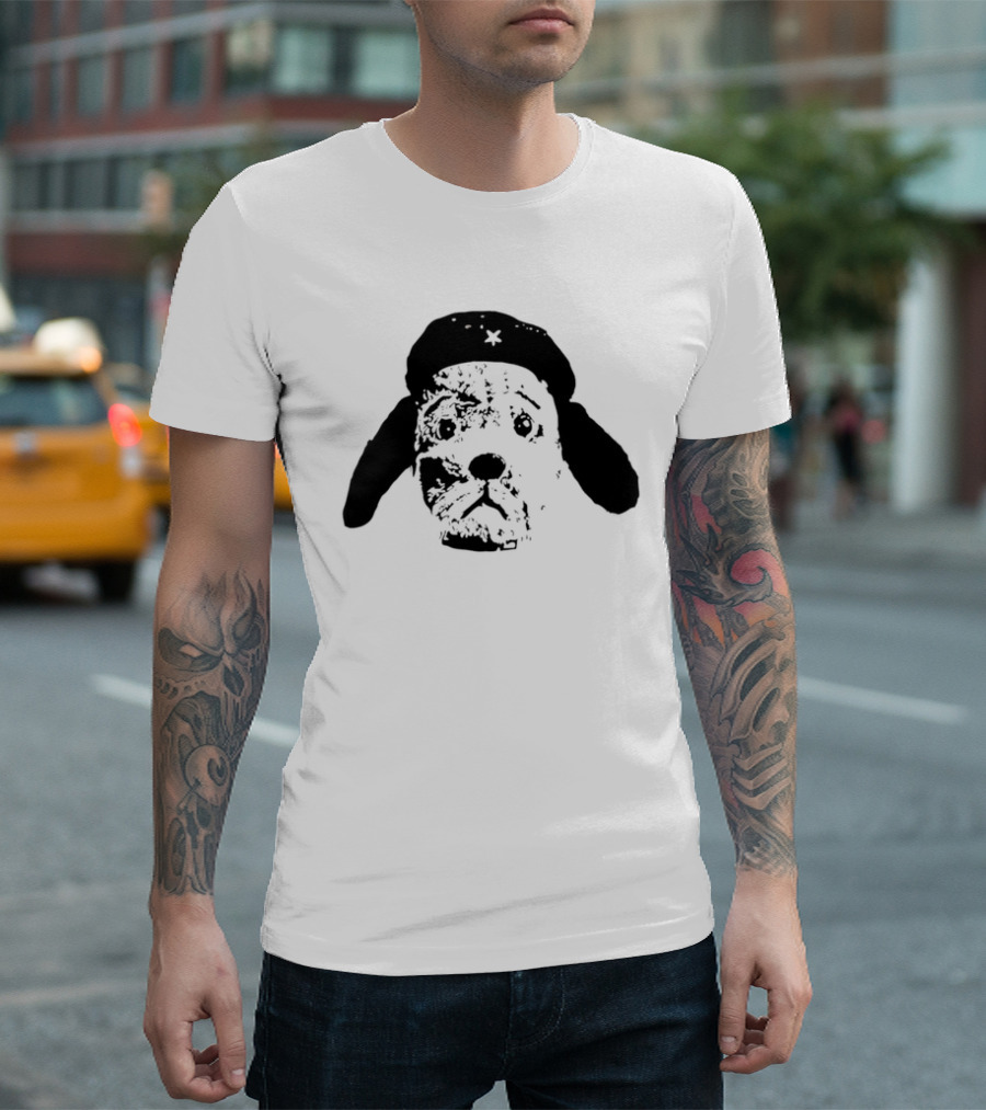 Che Guevara Dog Parody Beret Icon With Star T-Shirt