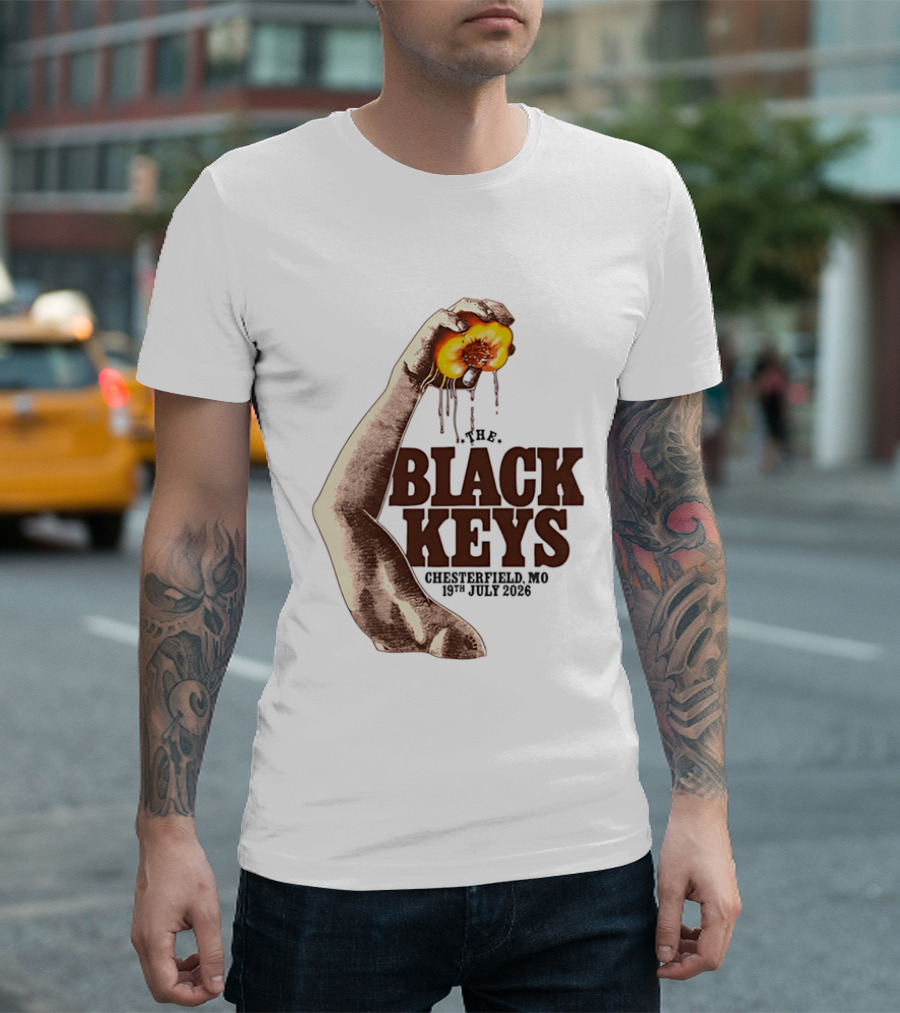 The Black Keys Chesterfield MO 19th July 2026 Peach T-Shirt