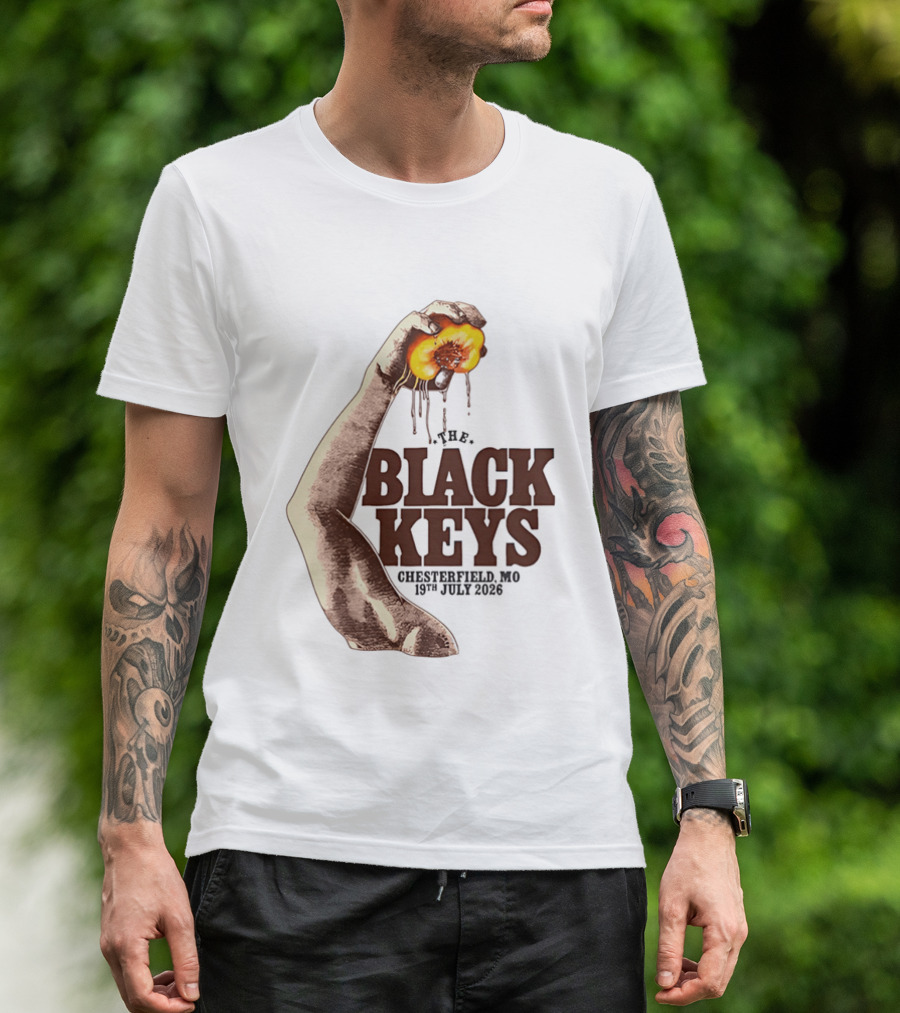 The Black Keys Chesterfield MO 19th July 2026 Peach T-Shirt