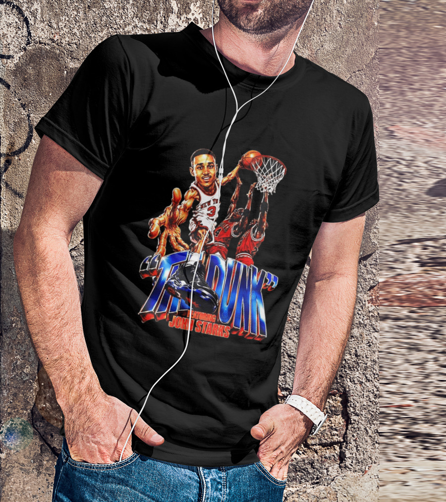 The Dunk Featuring John Starks Chicago Bulls NBA T-Shirt
