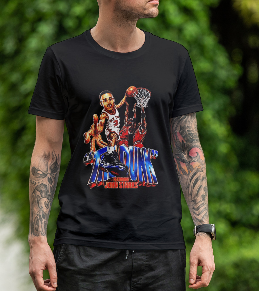 The Dunk Featuring John Starks Chicago Bulls NBA T-Shirt