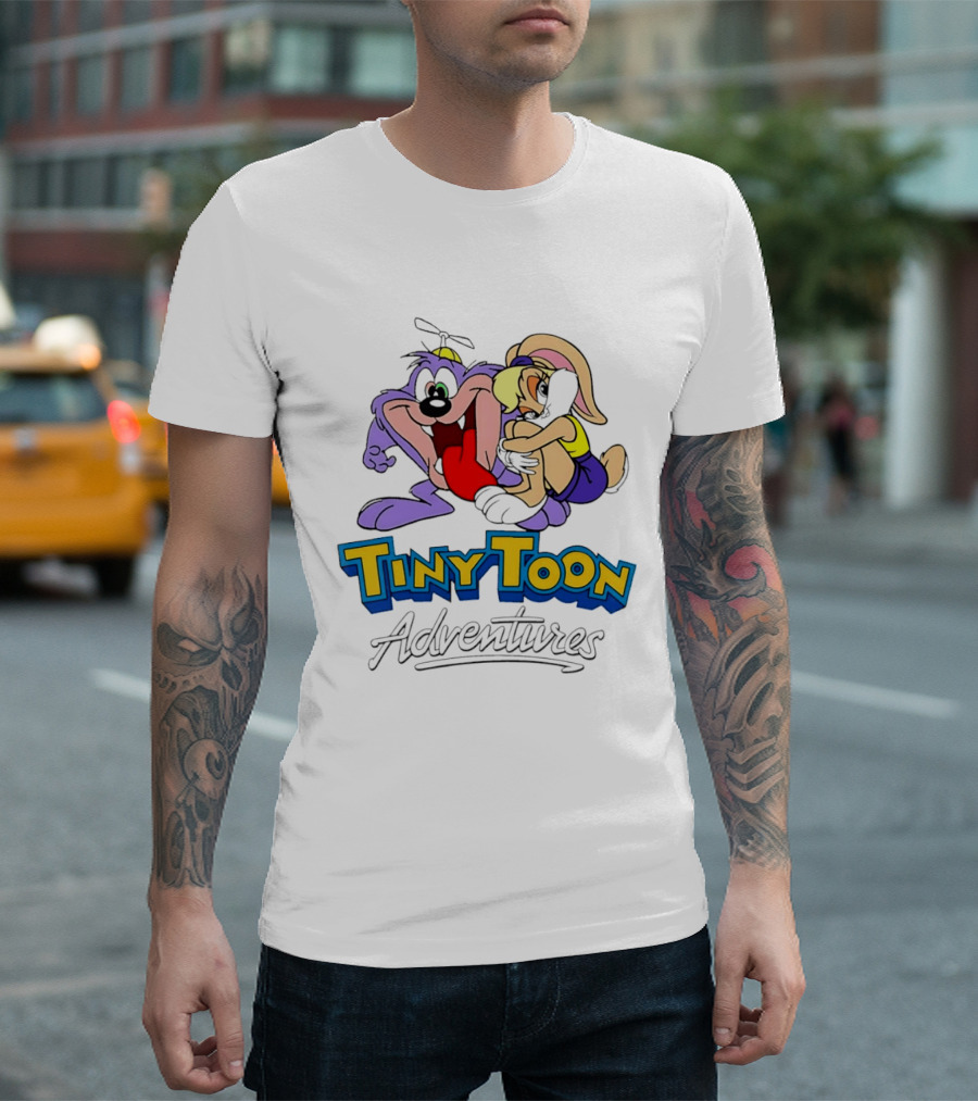 Tiny Toon Adventures Dizzy Devil Lola Bunny Cartoon Classic Characters T-Shirt