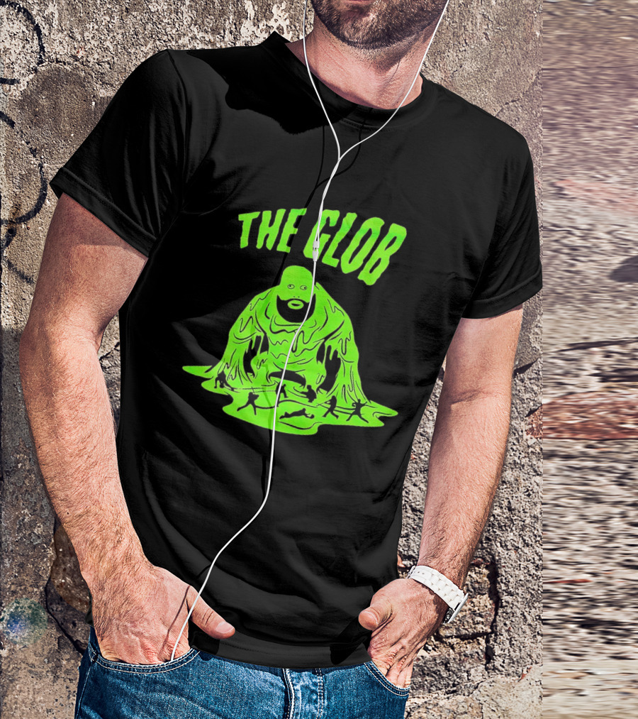 The Glob Justin Mason Melting Green Monster With Running Figures T-Shirt