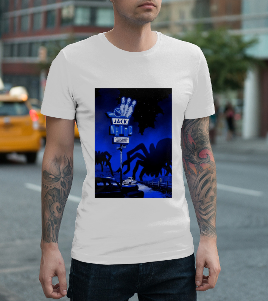 Jack White Indianapolis IN 2026 Everwise Amphitheater Event With Spiders And Bowling Sign T-Shirt
