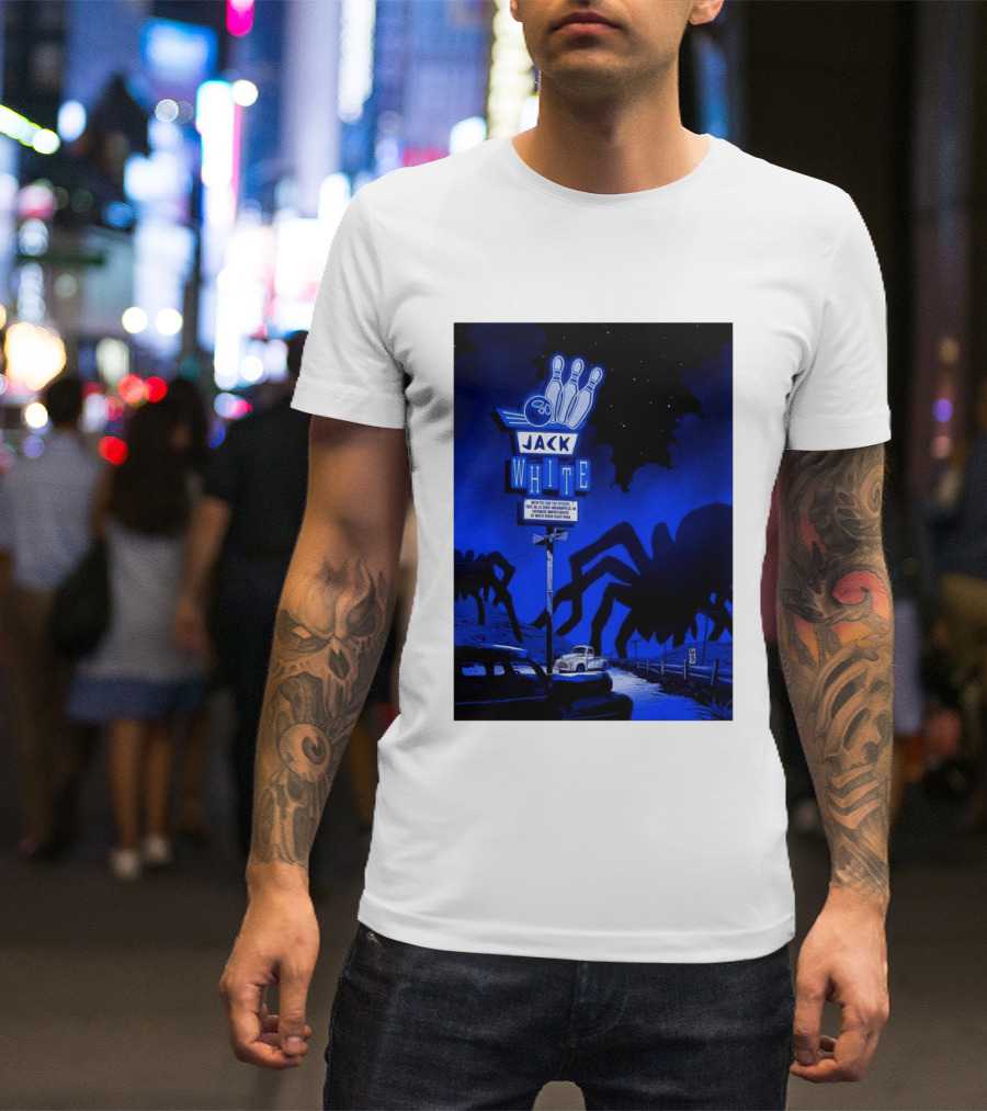 Jack White Indianapolis IN 2026 Everwise Amphitheater Event With Spiders And Bowling Sign T-Shirt