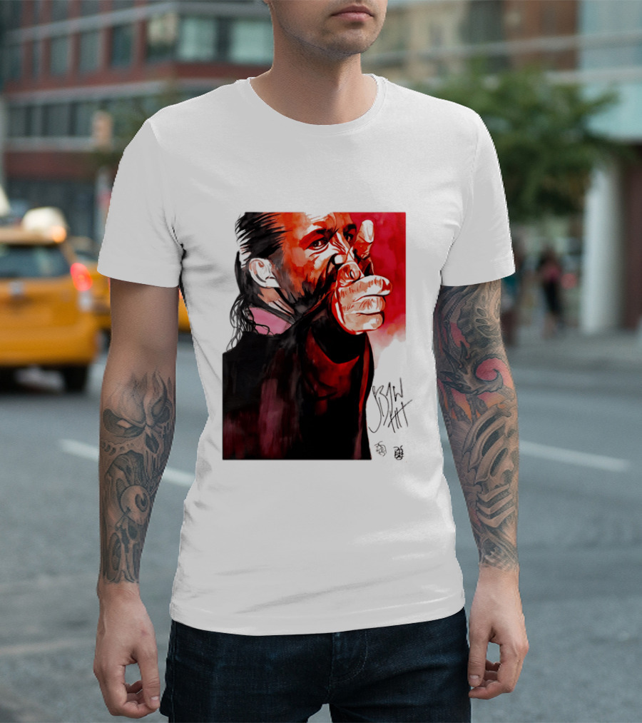 Jay White Rob Schamberger Signature Portrait Red T-Shirt