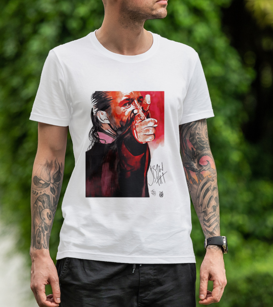 Jay White Rob Schamberger Signature Portrait Red T-Shirt