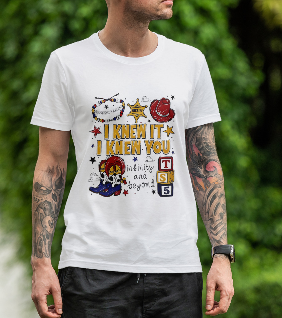 Woody Buzz Lightyear Sheriff Infinity And Beyond Blocks T-Shirt