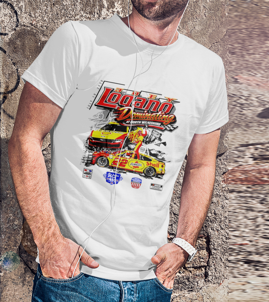 Joey Logano Dominating July 18 2026 North Wilkesboro Pennzoil Shell 22 Racing T-Shirt